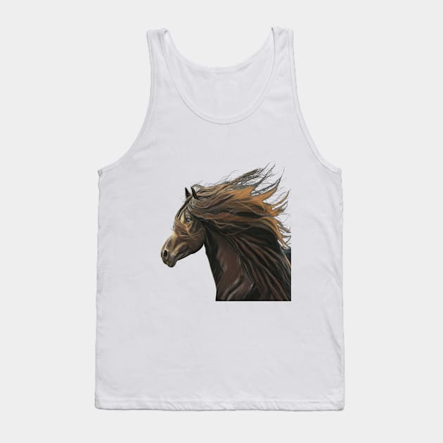 Stunning horse Blaze - equestrian art - horse lover Tank Top by IslesArt